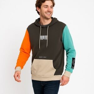 Brooklyn Cloth men’s hoodie black/orange/green/khaki kangaroo pocket size XL UU